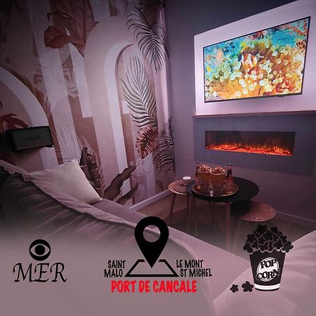 La Merveille By Mrodbnb - Appart Neuf - Vue Mer - 25M Plage & Resto - Cine - Cheminee - Popcorn Cancale Buitenkant foto